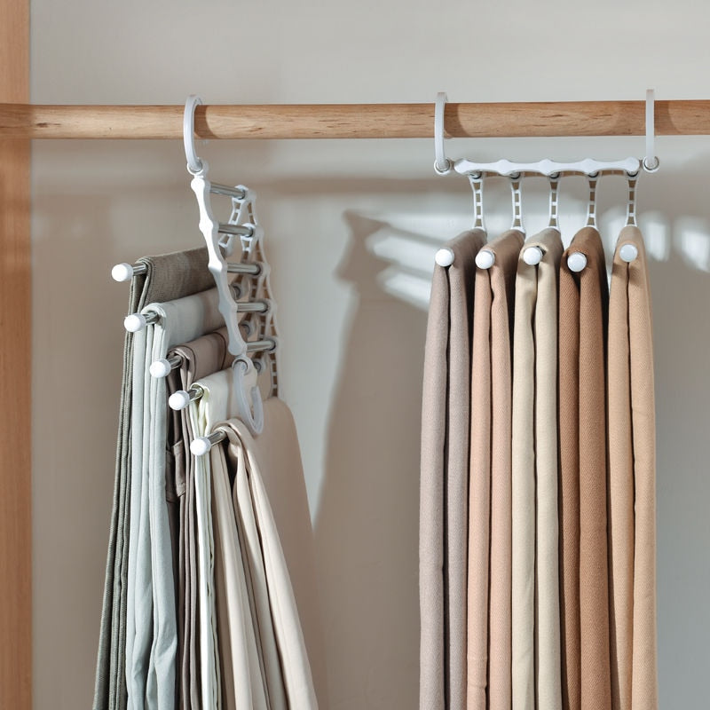 5 In 1 Stainless Steel Pants Folding Storage Rack
