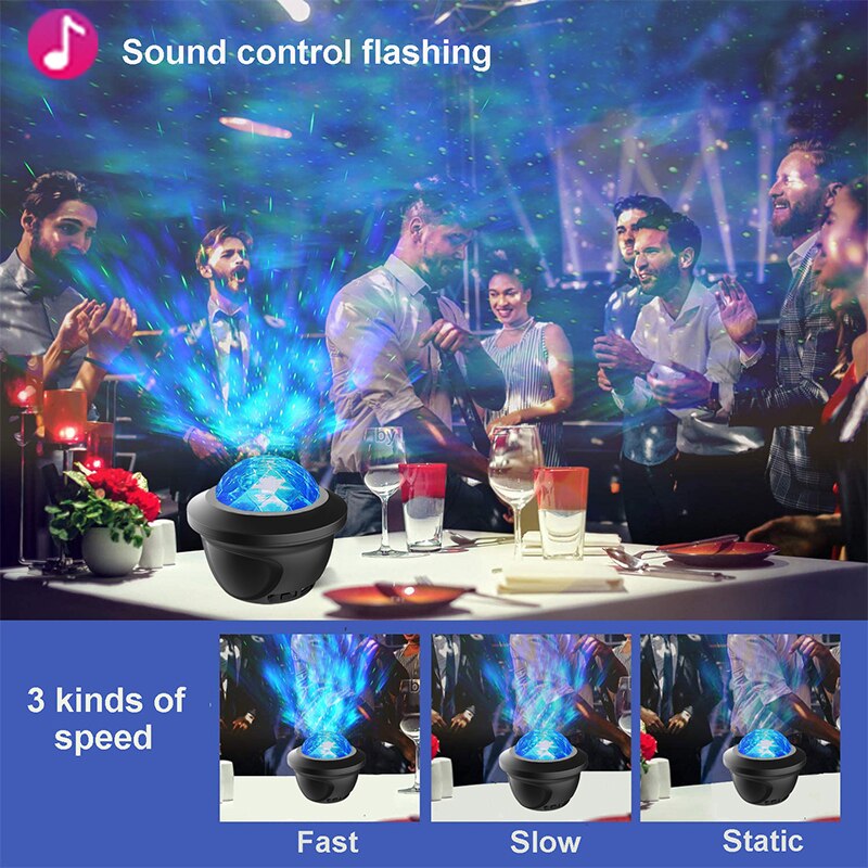 LED Galaxy Bluetooth Speaker Projector