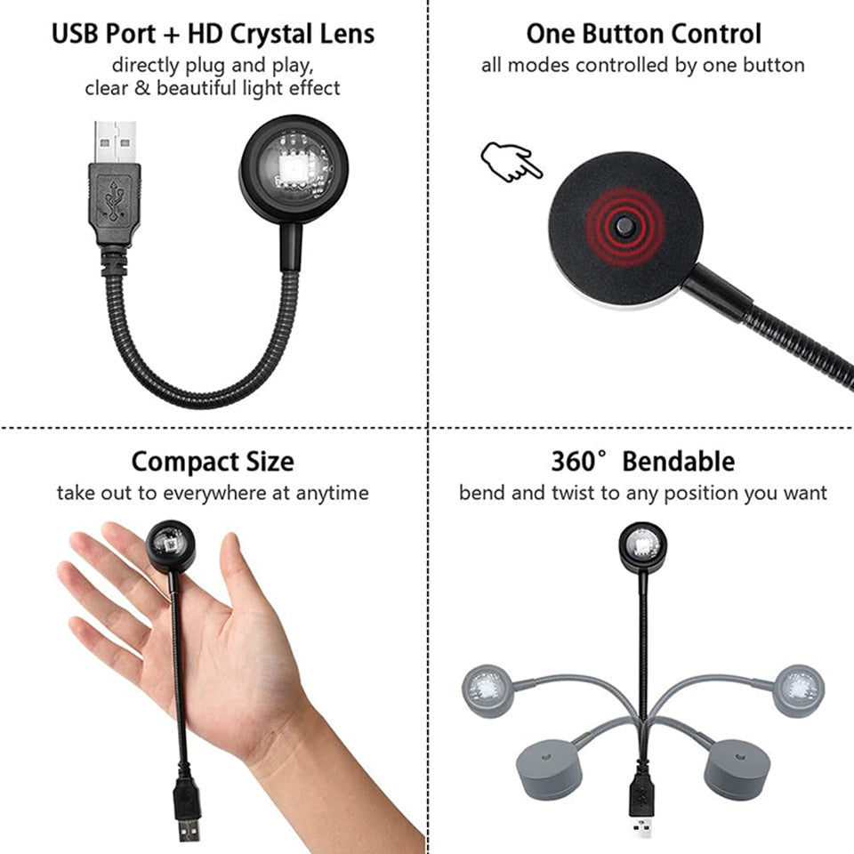 USB Night Light Projector